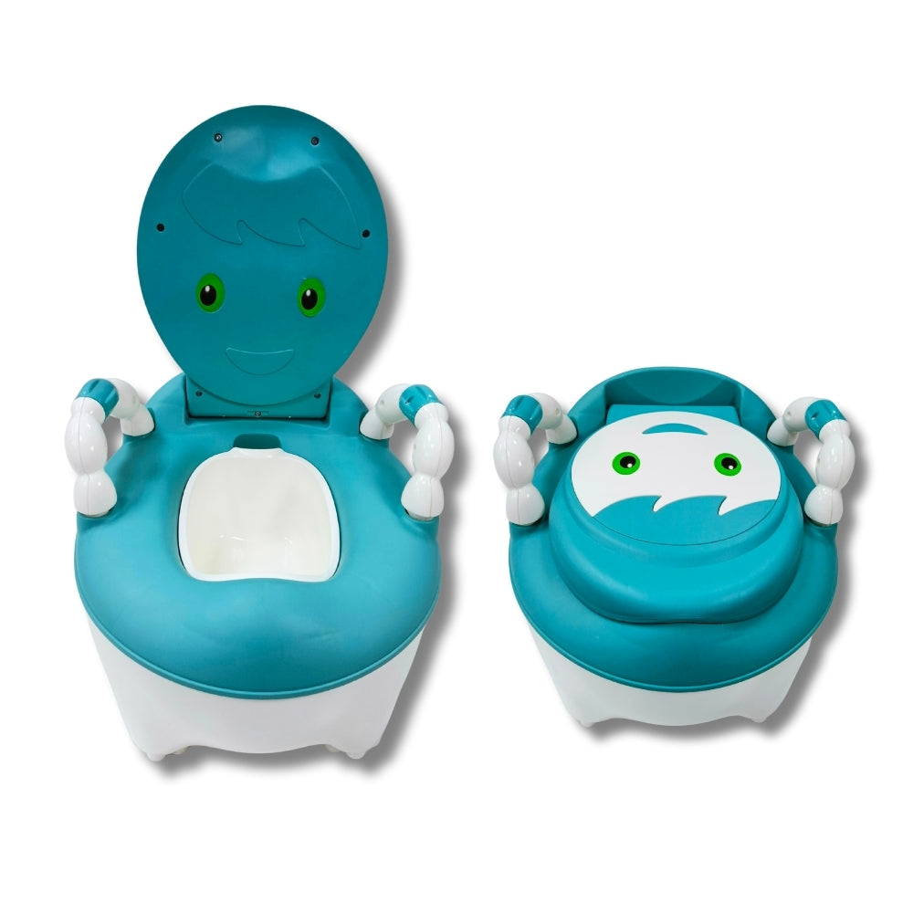 Bañito con espaldar y agarraderas para niño