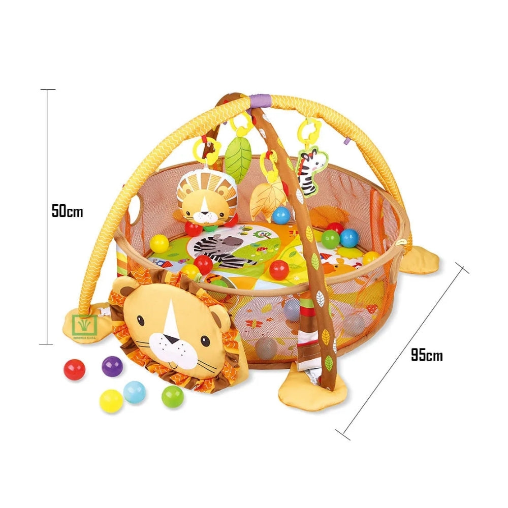 Gimnasio de estimulación 3 en 1 diseño de león