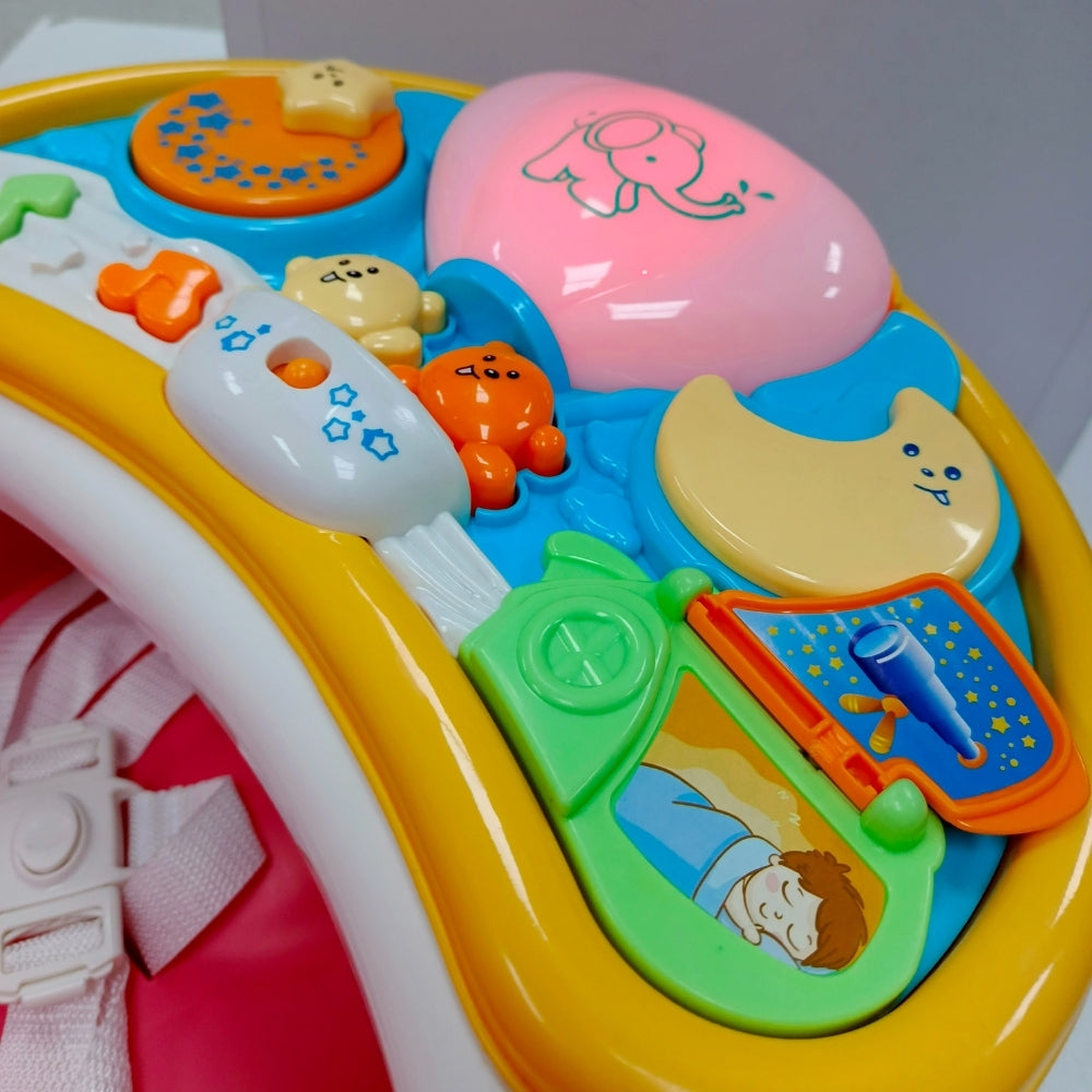 Comedor portátil adaptable a la silla de comedor 3 en 1 rosa