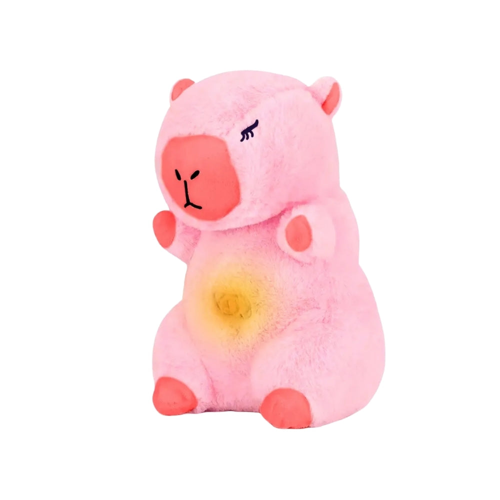 Capibara que respira rosa