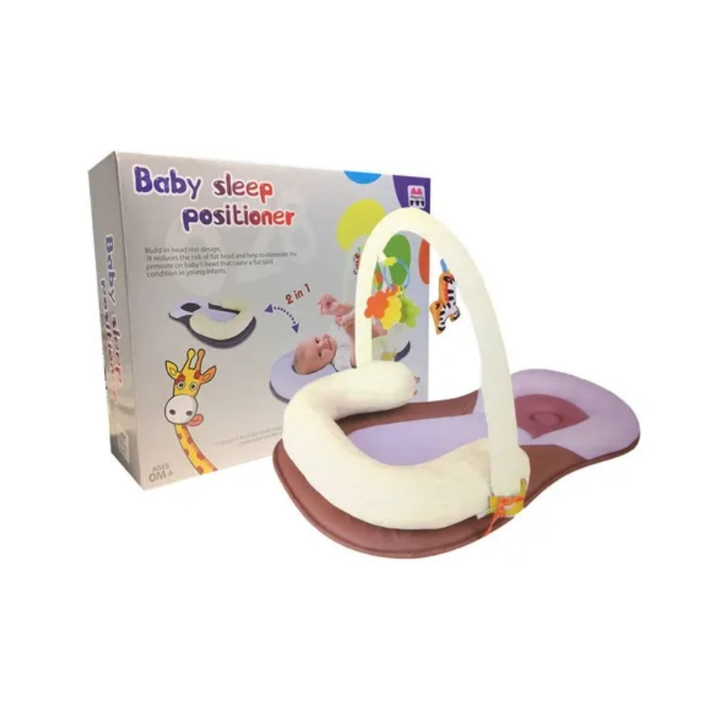Almohada posicionadora para bebé con arco de juegos