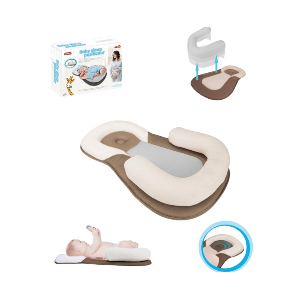 Almohada posicionadora para bebé con arco de juegos