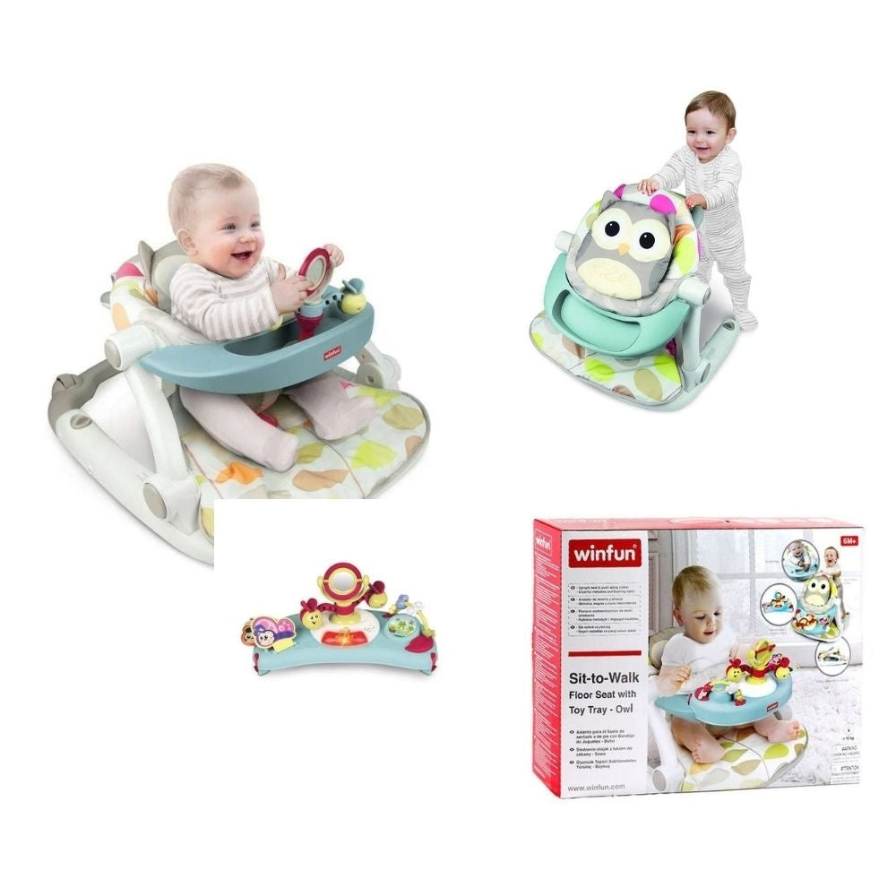 Asiento caminador en diseño de búho