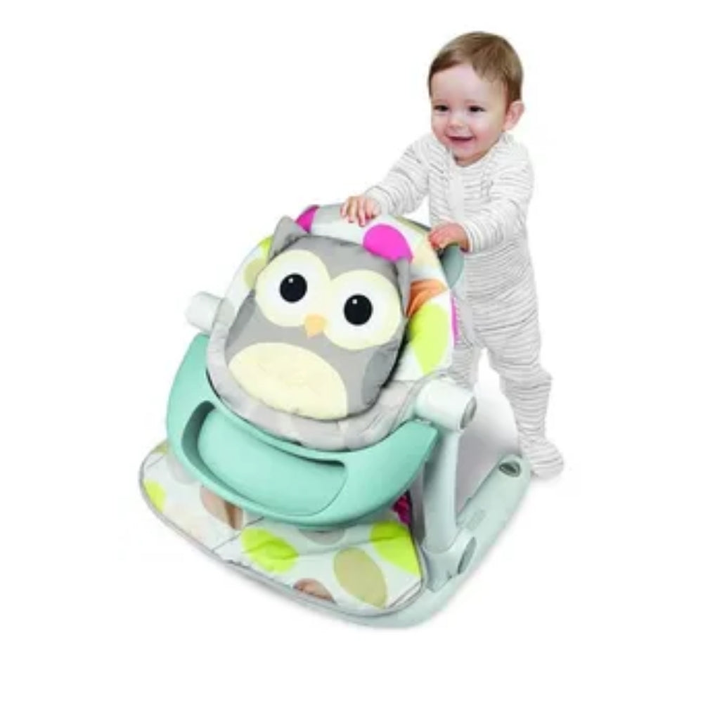 Asiento caminador en diseño de búho