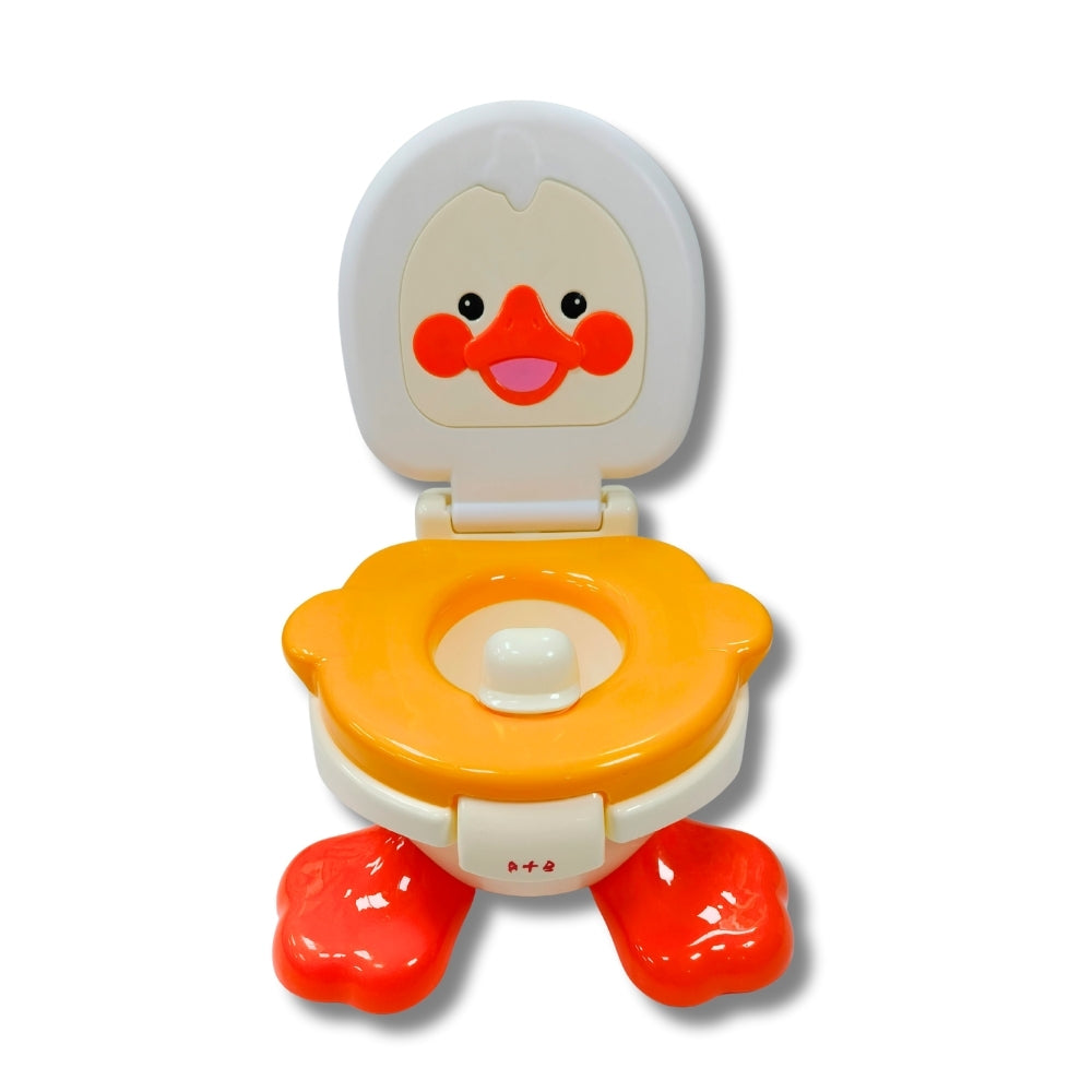 Bañito con espaldar para niño, diseño de patito