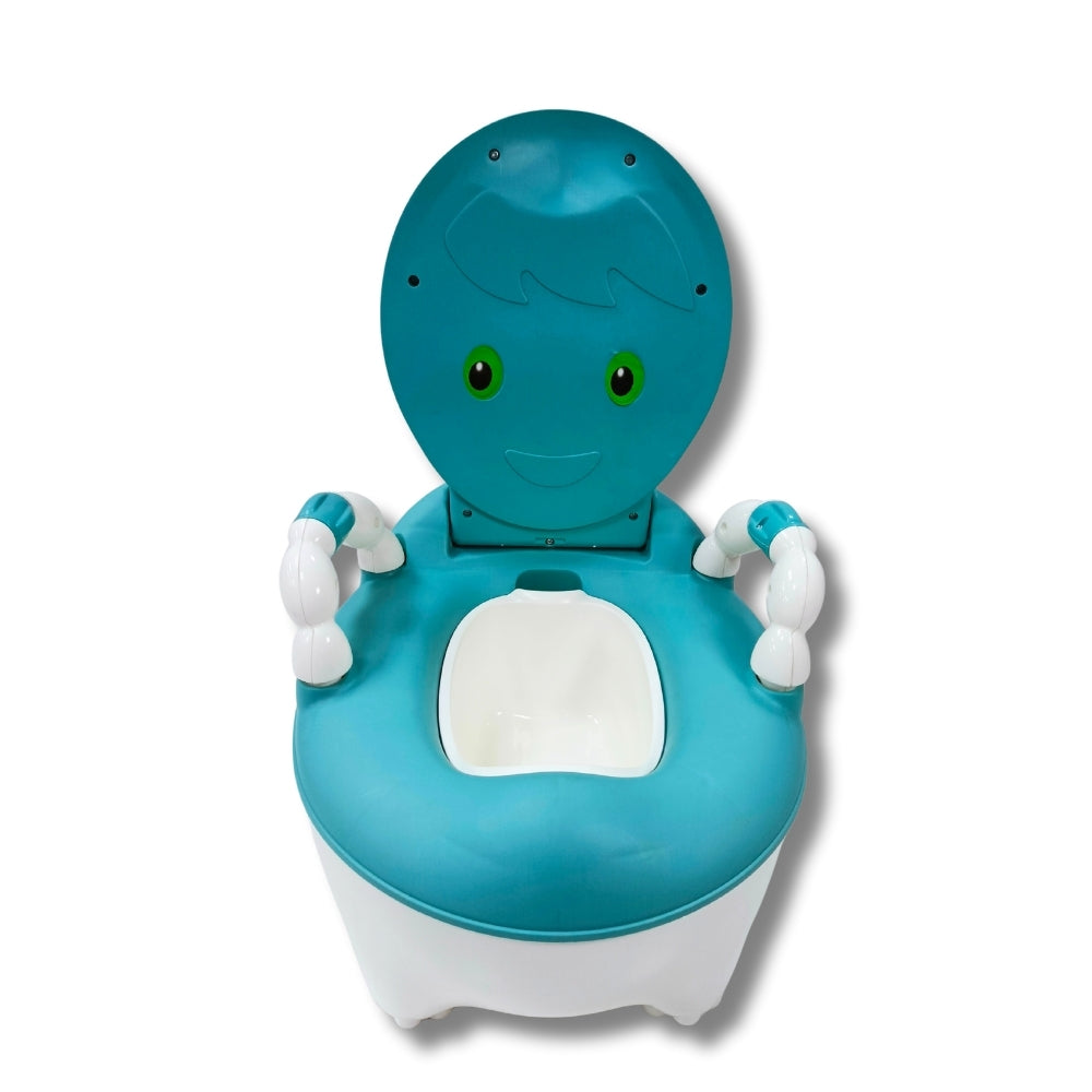 Bañito con espaldar y agarraderas para niño