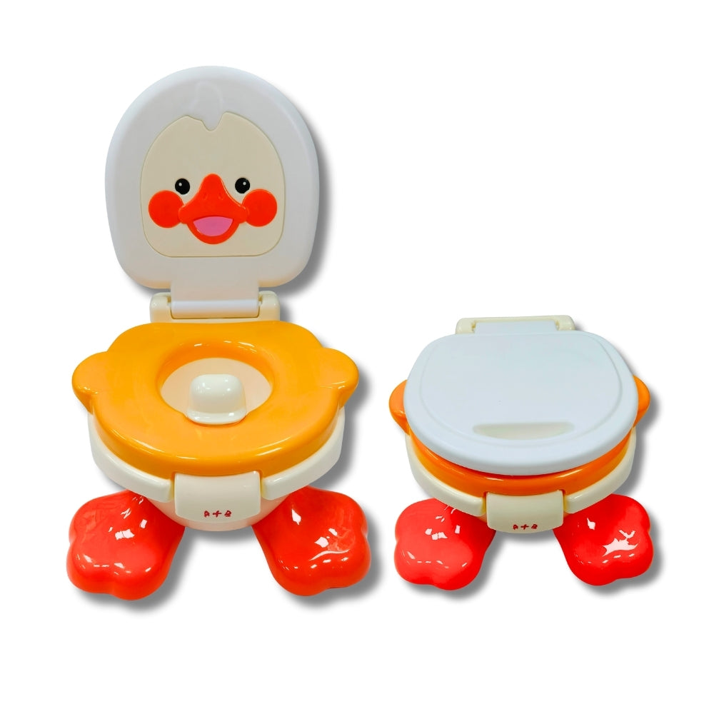 Bañito con espaldar para niño, diseño de patito