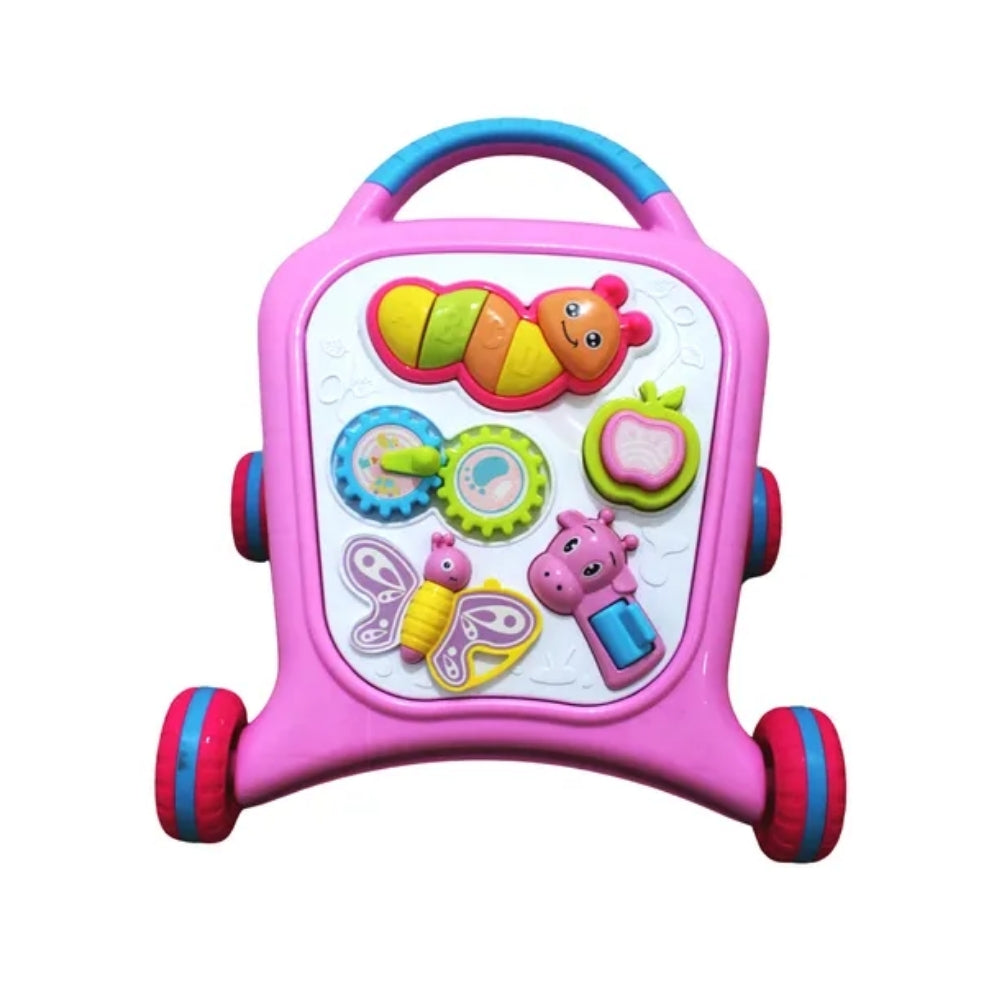 Caminador musical didáctivo con juegos llamativos rosa