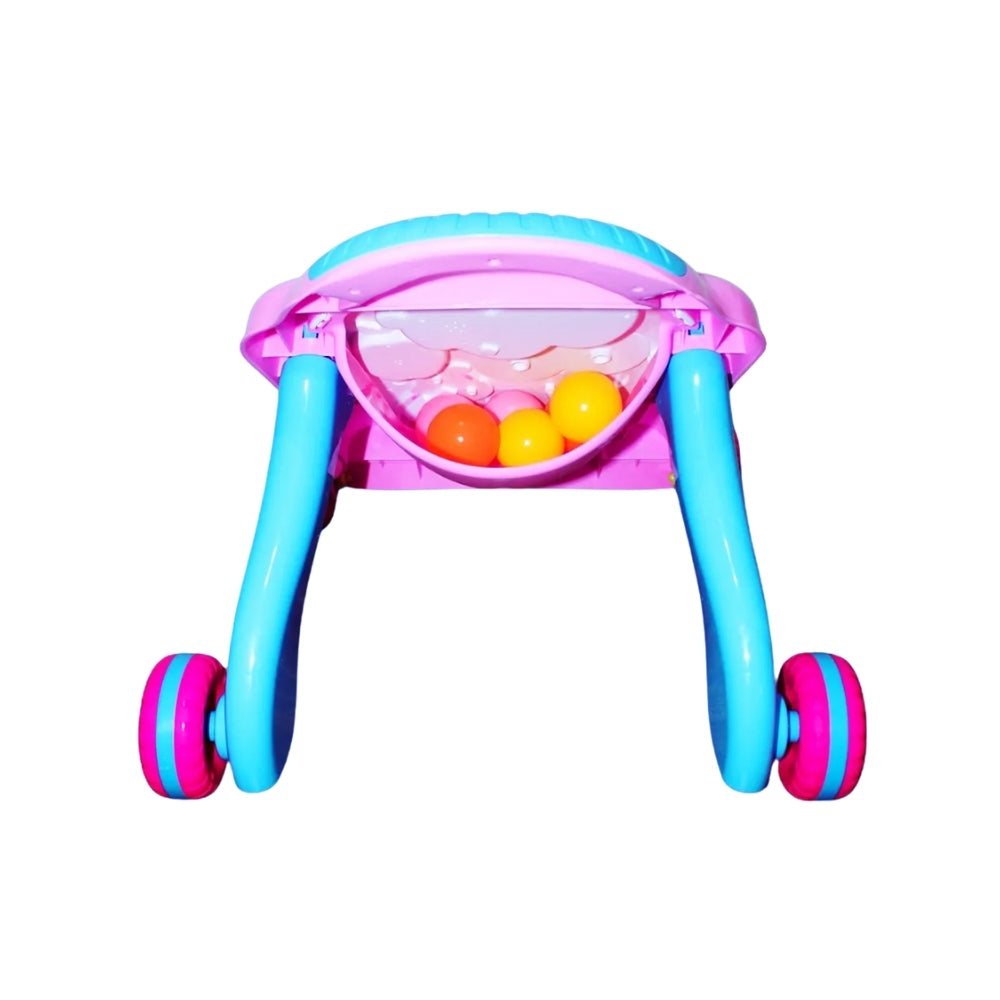 Caminador musical didáctivo con juegos llamativos rosa