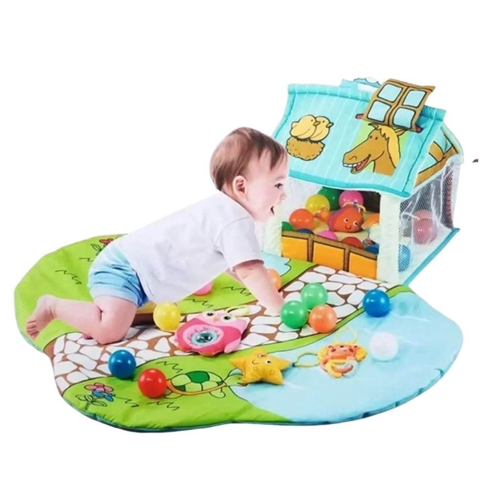 Gimnasio de estimulación con casita para niño