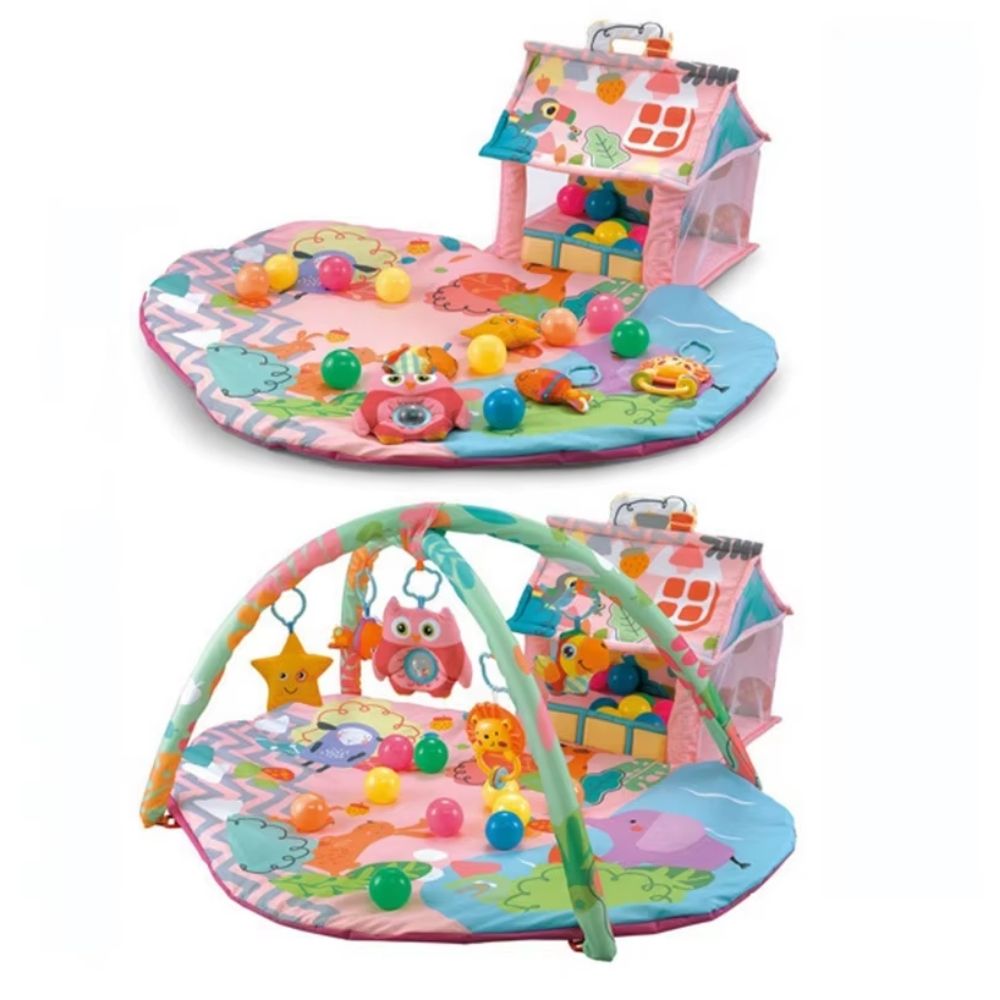 Gimnasio de estimulación con casita para niña