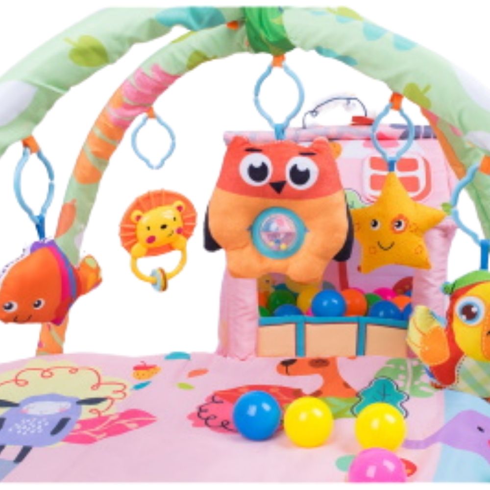 Gimnasio de estimulación con casita para niña