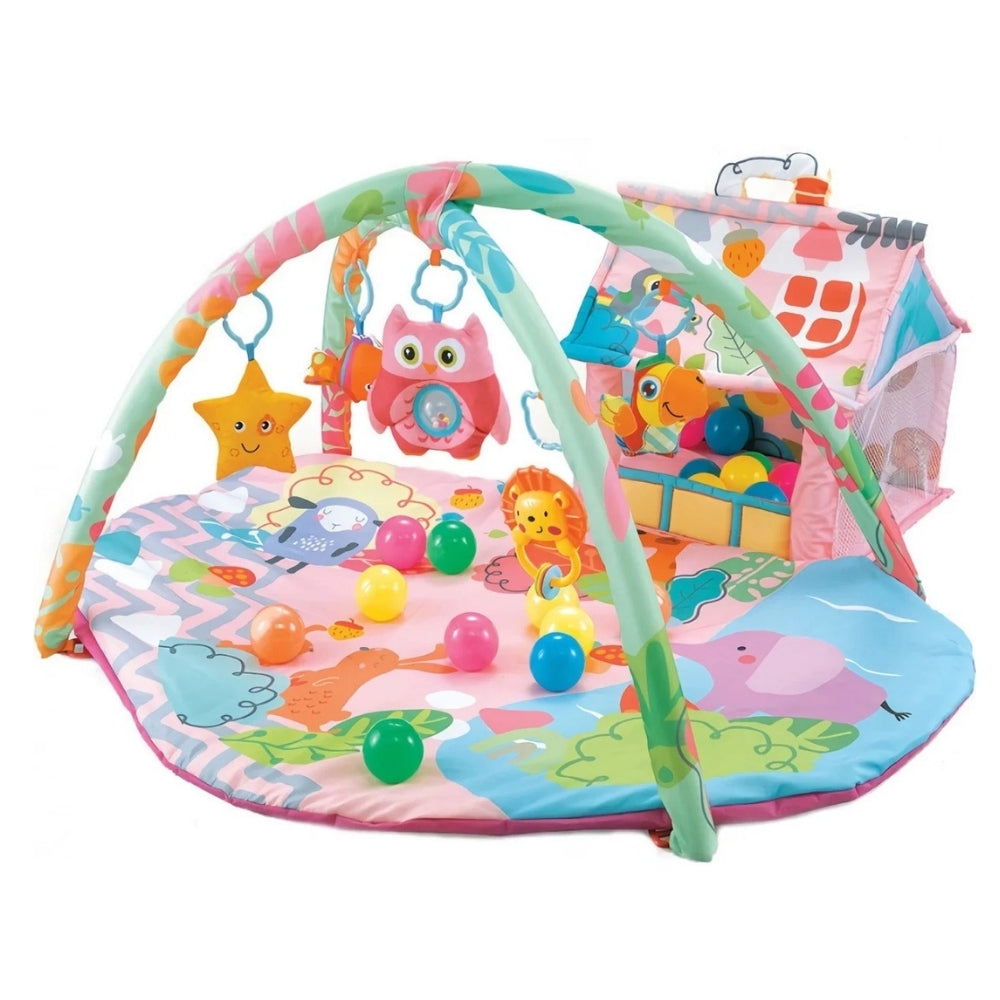 Gimnasio de estimulación con casita para niña