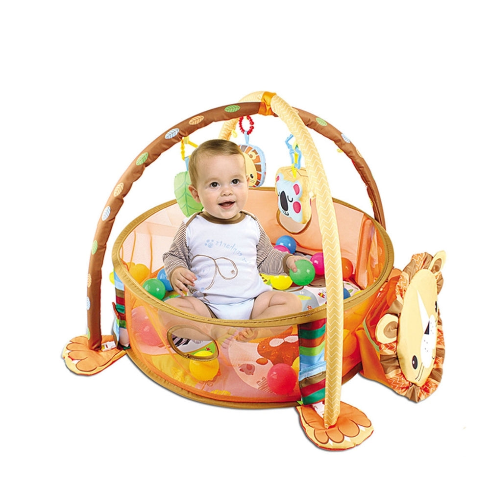 Gimnasio de estimulación 3 en 1 diseño de león