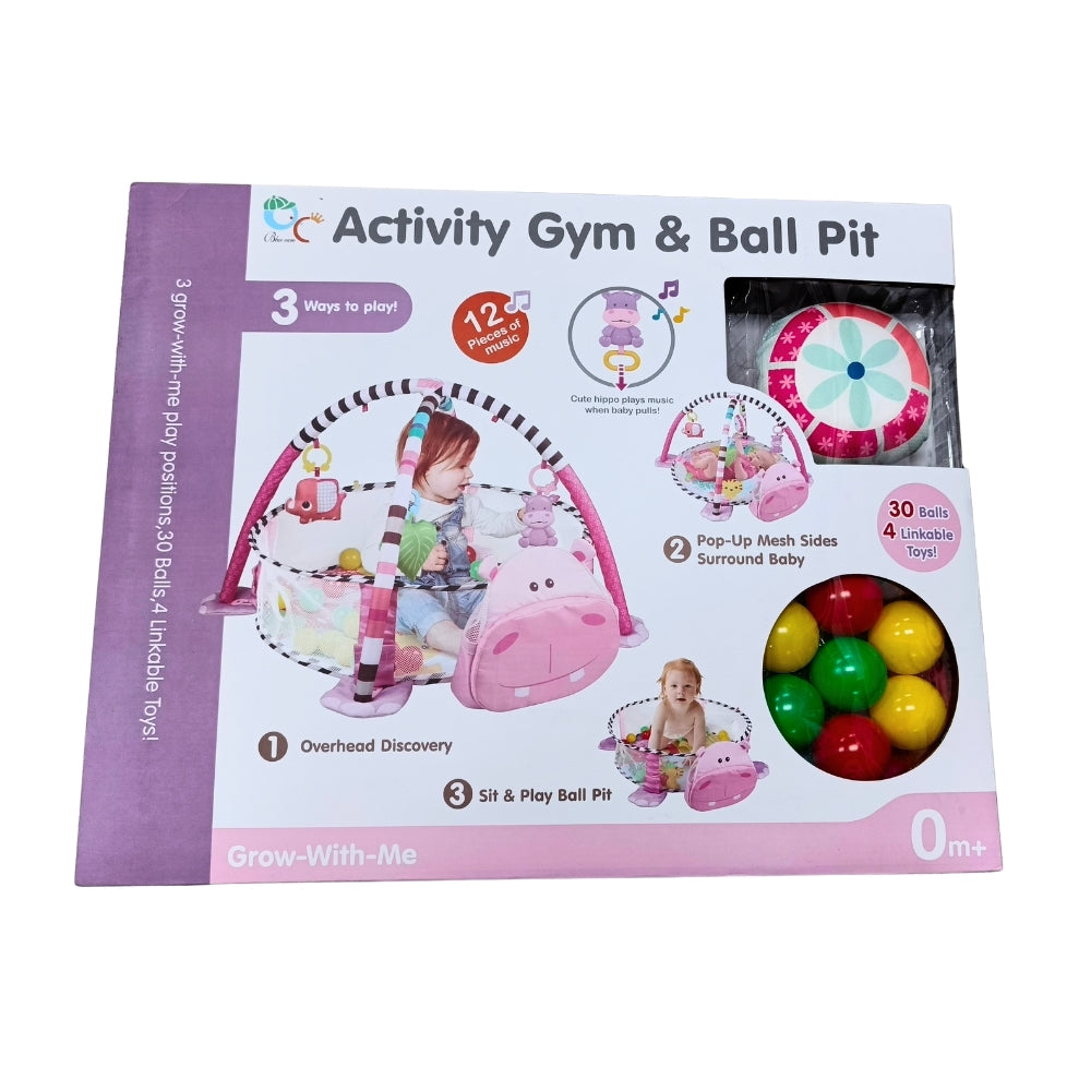 Gimnasio de estimulación 3 en 1 diseño hipopótamo