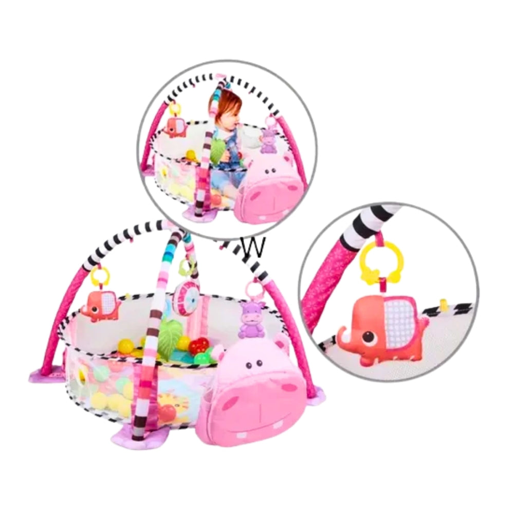 Gimnasio de estimulación 3 en 1 diseño hipopótamo