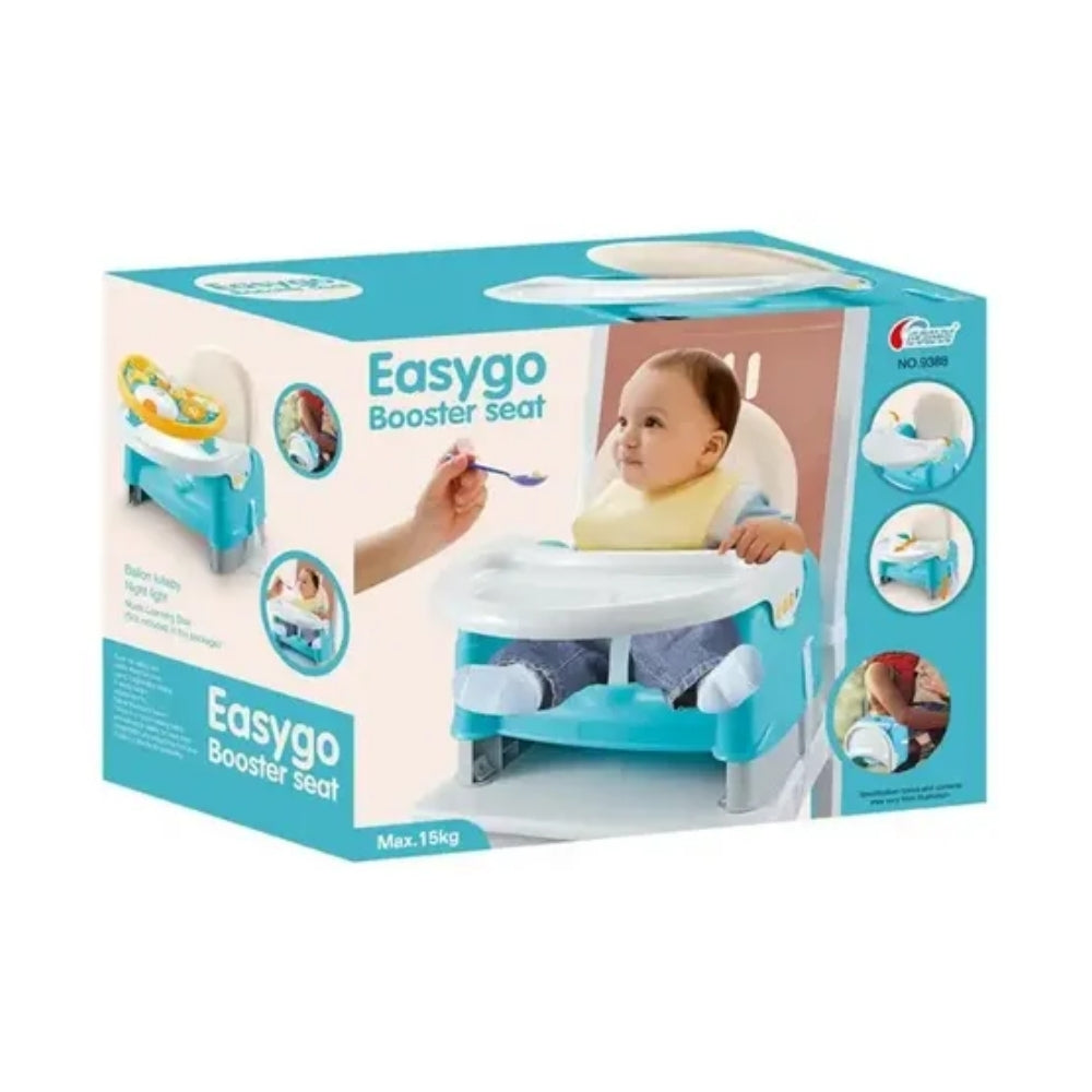 Comedor portátil adaptable a la silla de comedor 3 en 1 en celeste