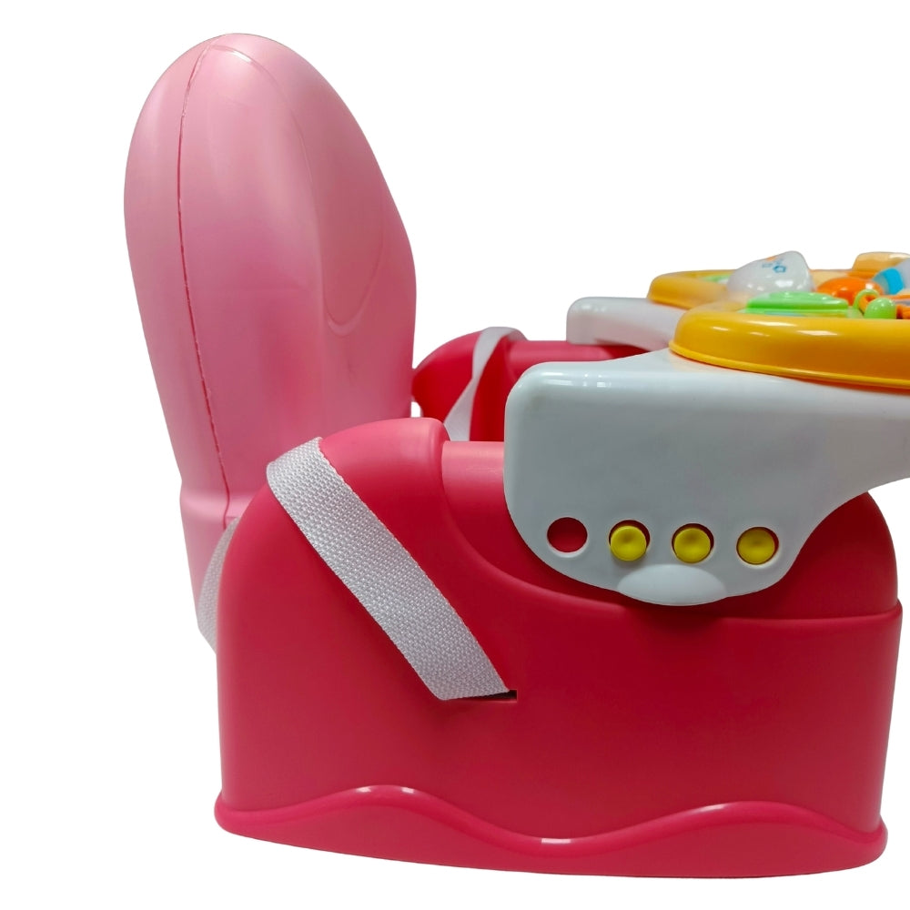 Comedor portátil adaptable a la silla de comedor 3 en 1 rosa