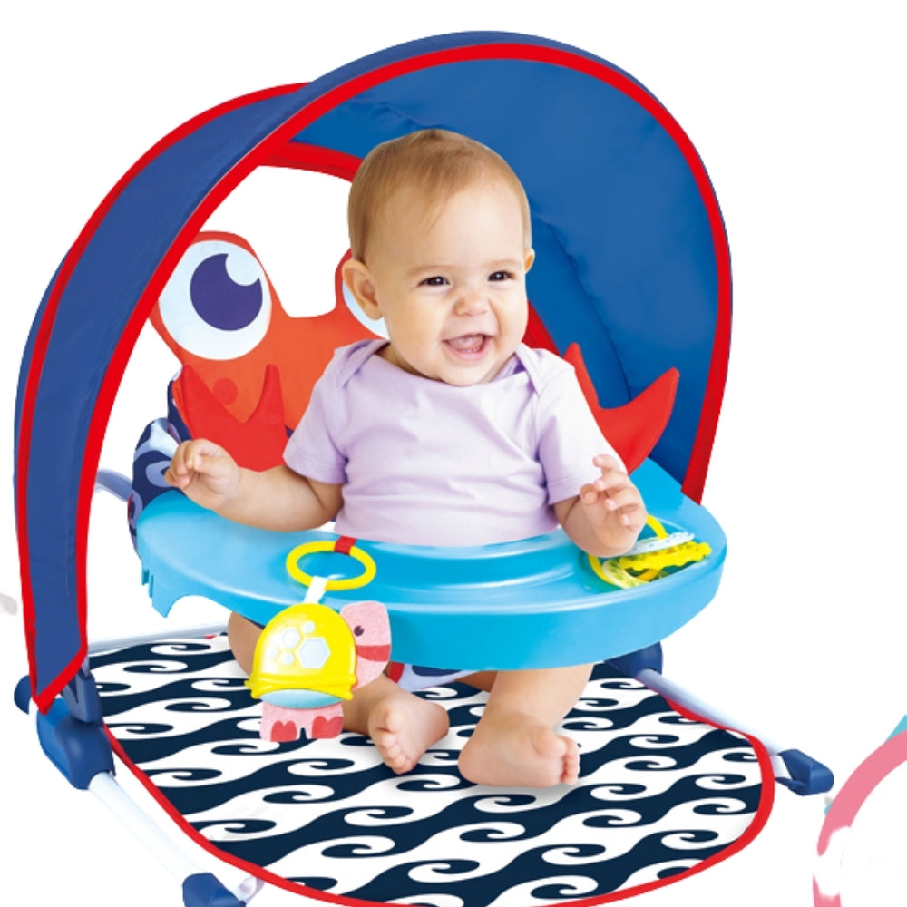 Asiento didáctico con sombrilla de cangrejito