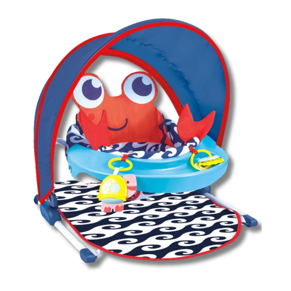 Asiento didáctico con sombrilla de cangrejito