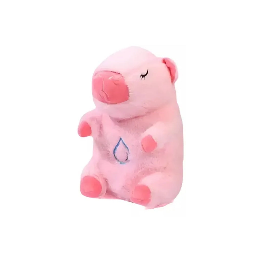 Capibara que respira rosa