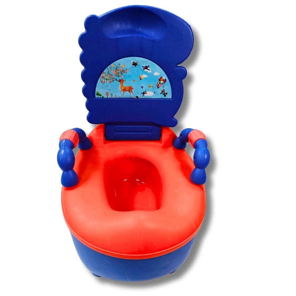 Bañito para bebé con diseño de dinosaurio rojo con azul