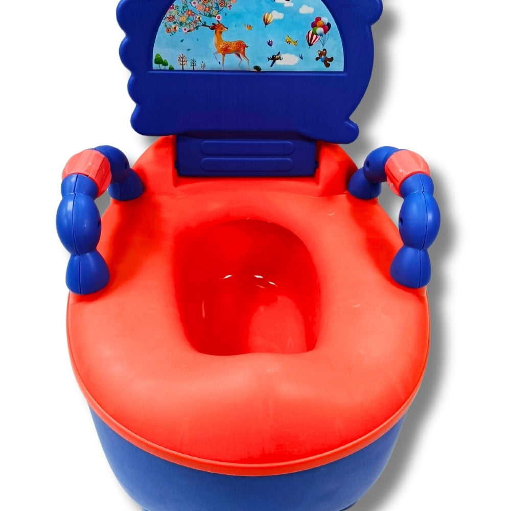 Bañito para bebé con diseño de dinosaurio rojo con azul